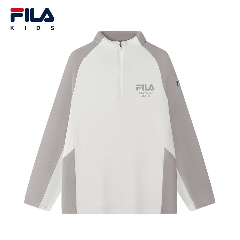 FILA KIDS斐乐童装男大童长袖T恤26秋季立领上衣K12B633205