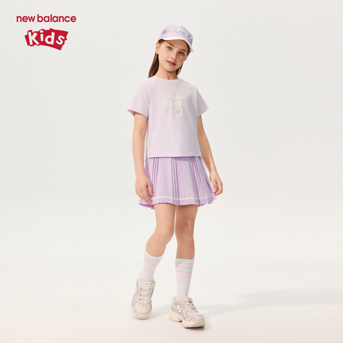 New Balance nb童装女童甜美 短袖T恤短裙 套装ND2SG2E152