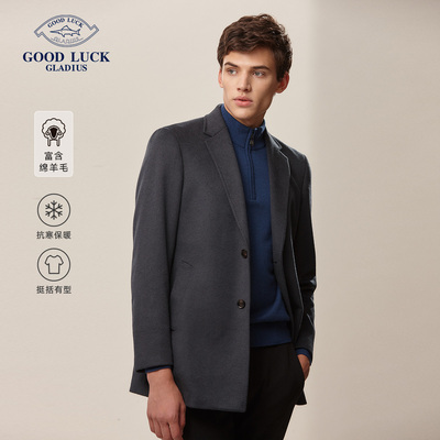 GOOD LUCK GLADIUS/德鲨纯色商务大衣UR25708