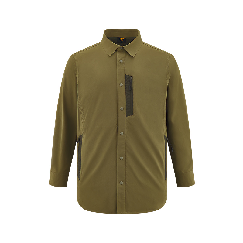 CAT卡特25夏季男士户外美式休闲工装风吸湿速干长袖衬衫外套