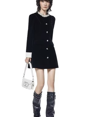 MOFAN丝绒质感收腰连衣裙MBL551172