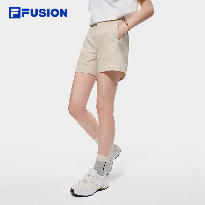 FILA FUSION 斐乐梭织短裤女26秋新款宽松休闲三分裤T11W631801F