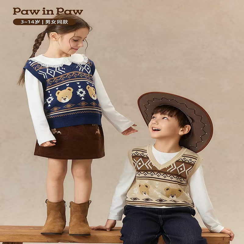 paw in paw卡通小熊 背心(SWEATER VEST)(VK)PCVKF4831E
