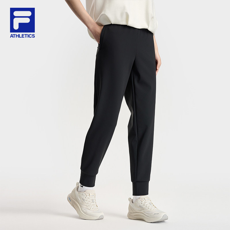 FILA斐乐女士针织长裤运动束口裤A11W531612F