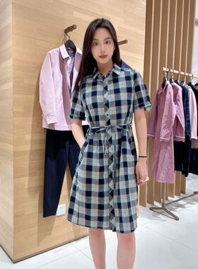 菲姿 女士格纹简约舒适连衣裙F3B442