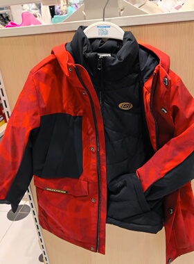 Skechers斯凯奇男孩秋冬连帽外套+梭织裥棉外套L126B013