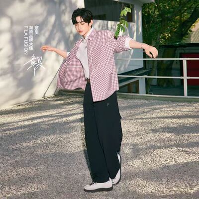 FILA FUSION【章昊同款】男士梭织长裤T11M623805F