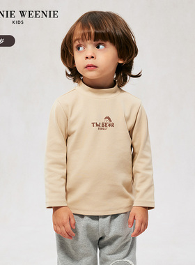 TeenieWeenie Kids小熊童装24秋冬男宝半高领长袖T恤T0LA244T43A