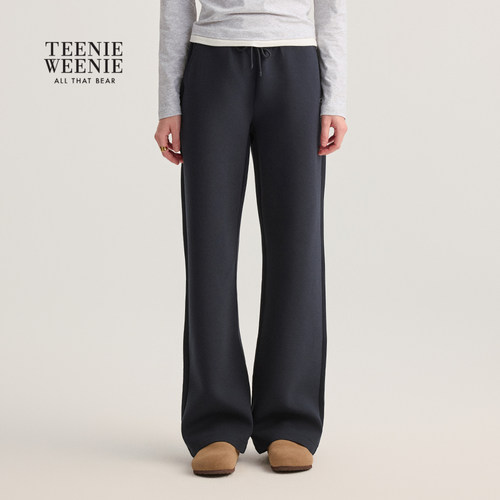TeenieWeenie小熊女装休闲裤秋休闲简约舒适宽松卫裤TTTM254902P