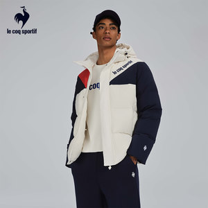 乐卡克法国公鸡抽绳可调节保暖短款羽绒服外套L244MCNC1005