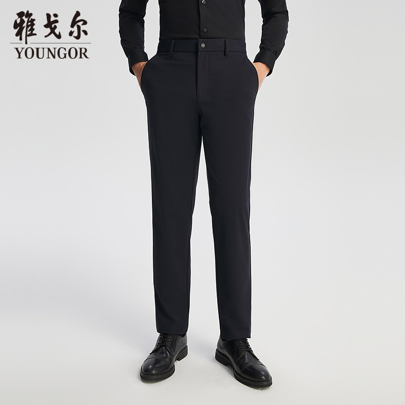 Youngor/雅戈尔男士长裤春夏商务休闲上班穿长裤YCZZ310566FWA
