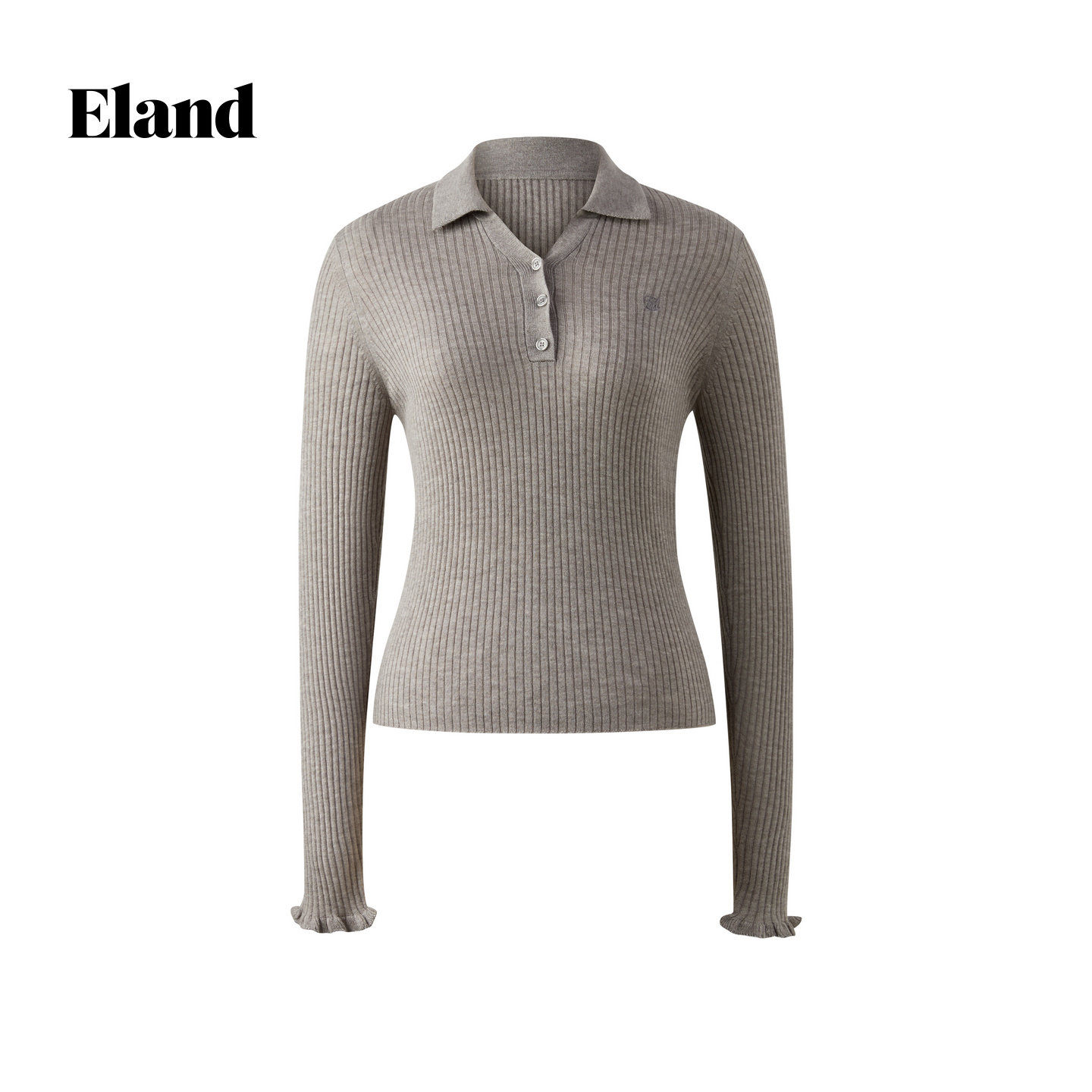 Eland毛衣女 荷叶边 针织衫