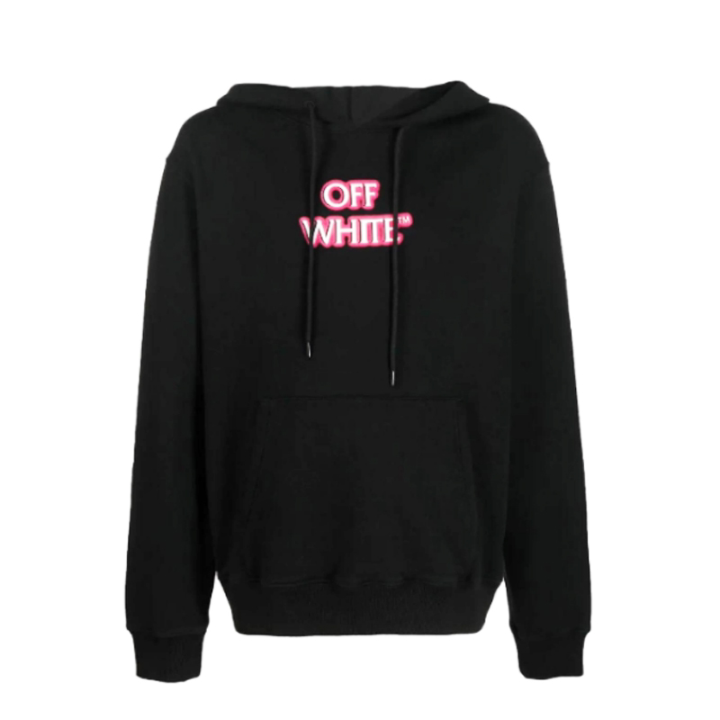 OFF-WHITE  印花连帽卫衣宽松版型男款黑色OMBB097F22FLE0111030