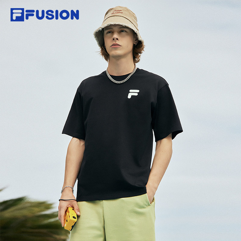 FILA FUSION 斐乐情侣运动T恤2023夏上衣男女T11U326199L