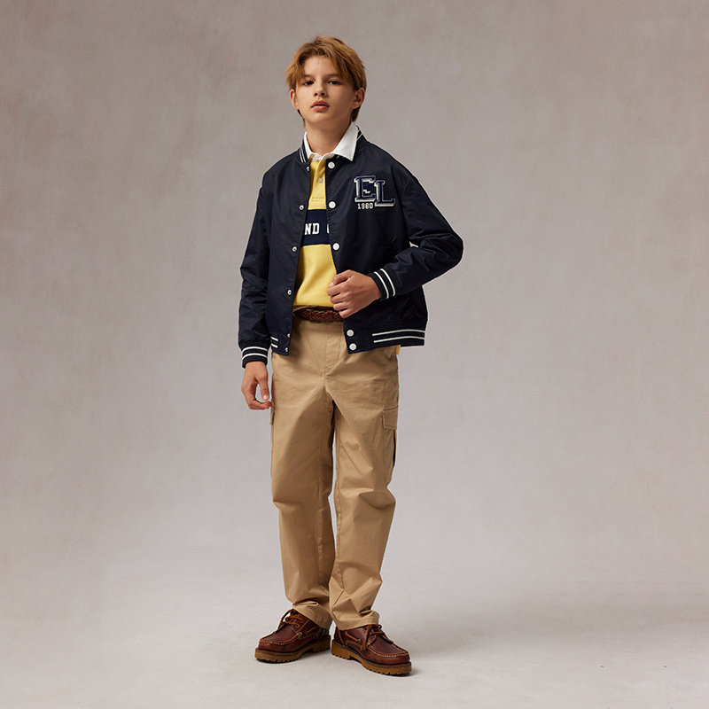 eland kids衣恋童装男童外套 棒球服