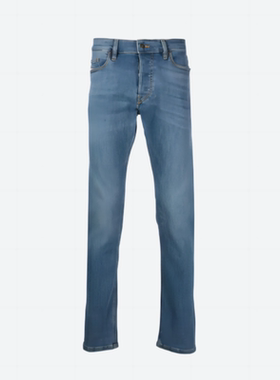 DIESEL/迪赛男士牛仔裤 Logo印花中腰修身 00SID9-0ELAV