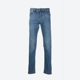 DIESEL/迪赛男士牛仔裤 Logo印花中腰修身 00SID9-0ELAV