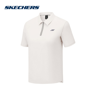 SKECHERS斯凯奇女士休闲短袖POLO衫P325W097-01B4