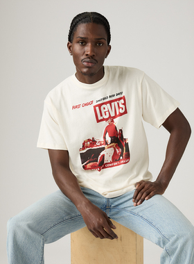 Levi's李维斯25年夏季男士复古印花短袖T恤87373-0228