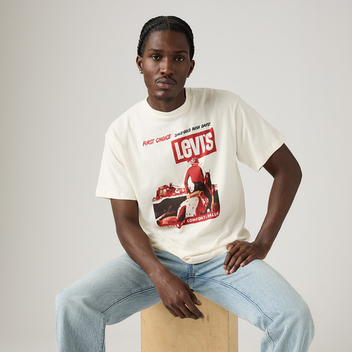 Levi's李维斯25年夏季男士复古印花短袖T恤87373-0228