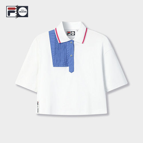 FILA x kolor/ BEACON 斐乐短袖POLO衫男2026秋宽松F11W636105F