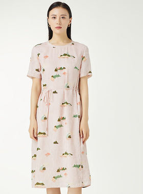 菲姿女士时尚短袖连衣裙2B4F7