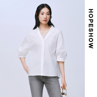 89225140301 衬衫 HOPESHOW 红袖