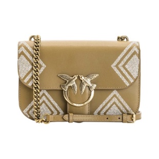 PINKO/品高 牛皮飞鸟燕子包单肩斜挎包小号女款1P22M3-Y7TV