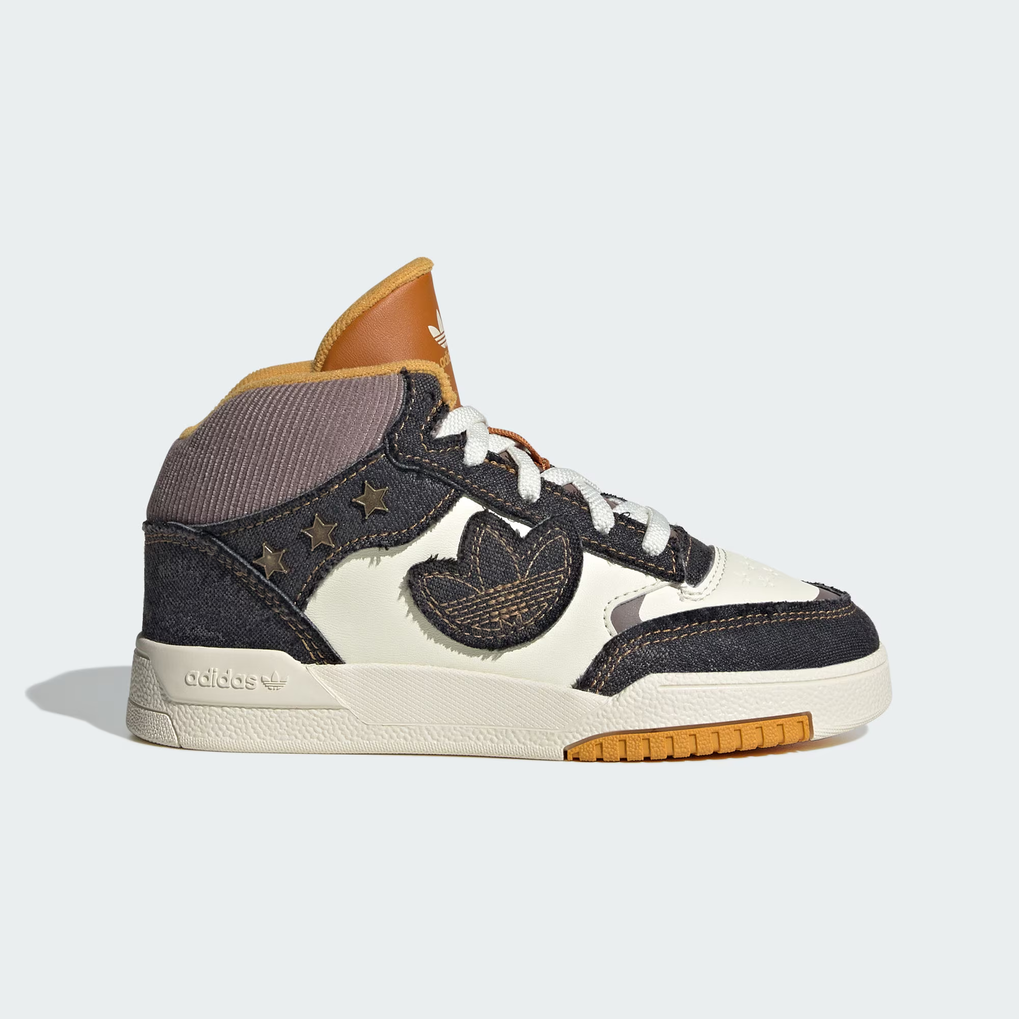 Adidas阿迪达斯男小童休闲篮球风中高帮板鞋运动鞋JS2485