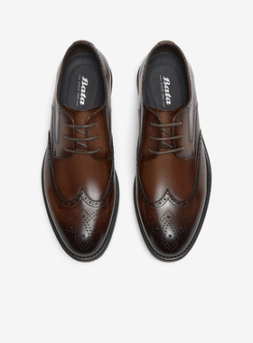 Bata/拔佳2026春商务英伦透气德比通勤鞋9036P