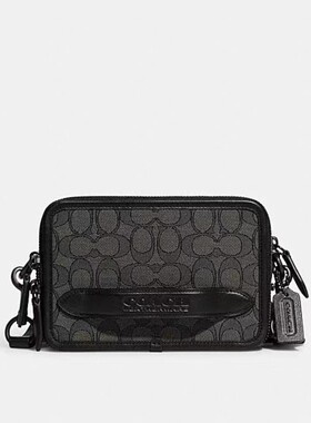 COACH/蔻驰男士经典标志提花织物CHARTER斜挎包CC069