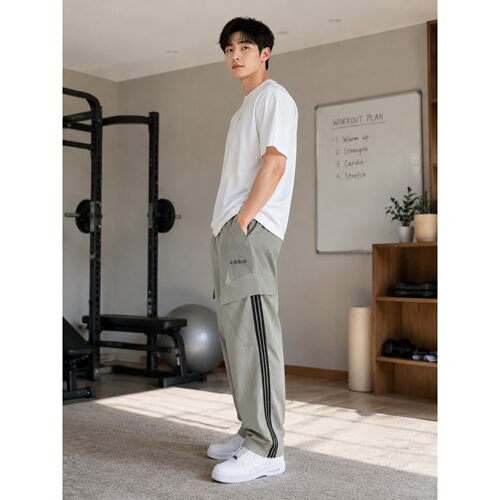 adidas neo夏季男士运动工装长裤KQ7865