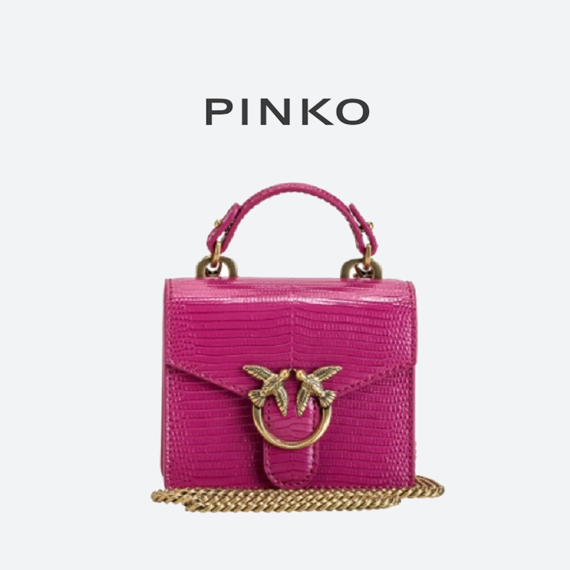 PINKO/品高 配饰Logo标志扣晰蜴纹可拆卸链条肩带 1P22T0-ZT32