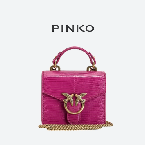 PINKO/品高 配饰Logo标志扣晰蜴纹可拆卸链条肩带 1P22T0-ZT32