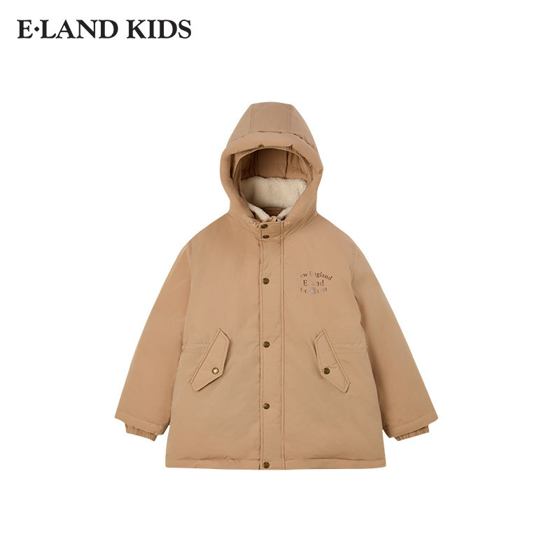 【90鸭绒】eland kids衣恋童装男羽绒服24年冬大童保暖EKJDE4T05A