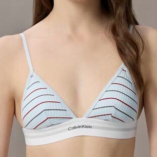 CK 内衣25春夏女无钢圈可卸垫三角文胸QF8248AD
