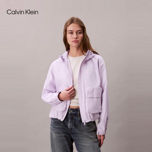 CK Jeans26春夏新女士经典简约连帽运动夹克外套47F504G