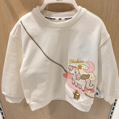 Skechers斯凯奇马年新年限定儿童秋冬休闲针织套头卫衣L126G028