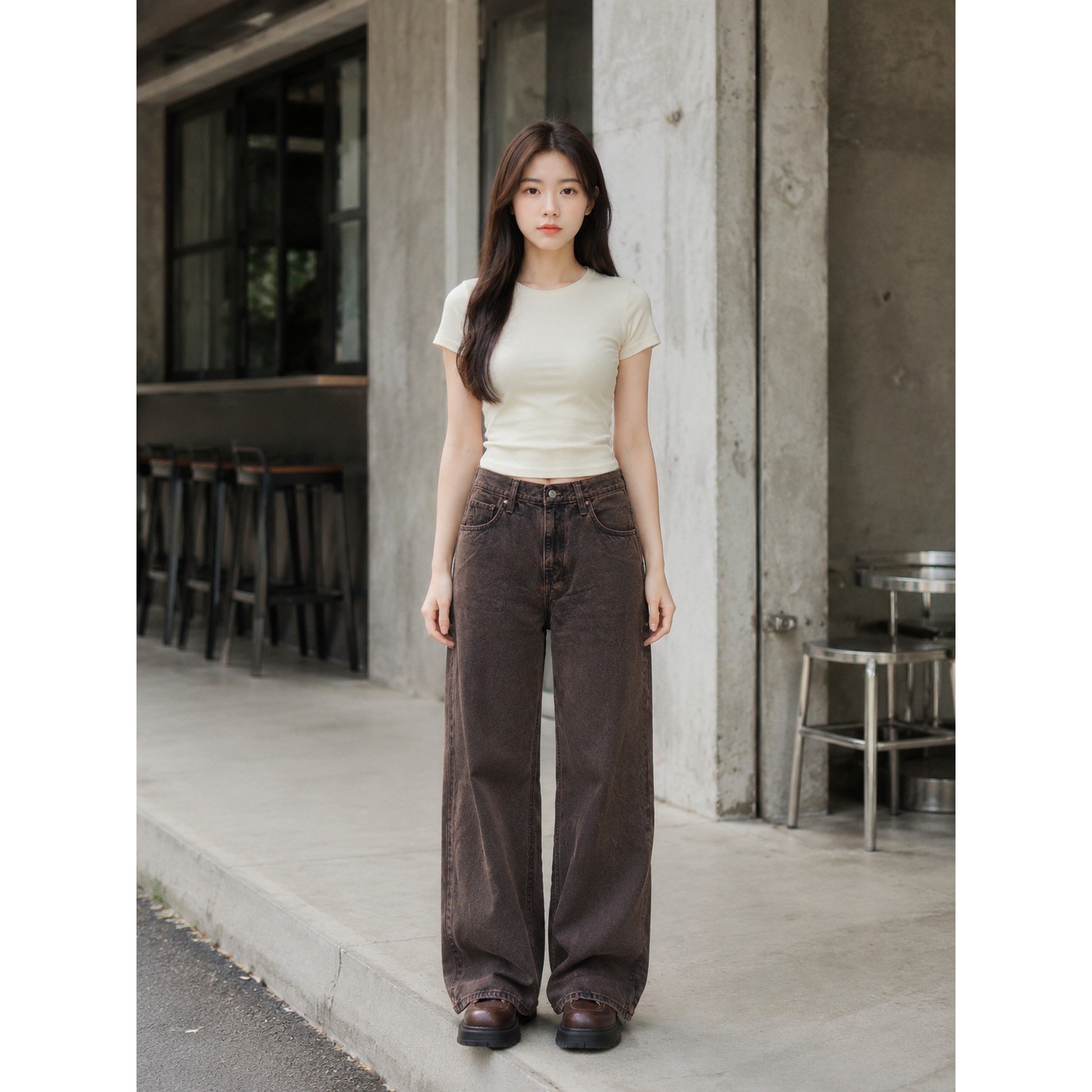 Levi’s李维斯春秋女士LOOSE BOOT 宽松喇叭牛仔裤005DO-0054