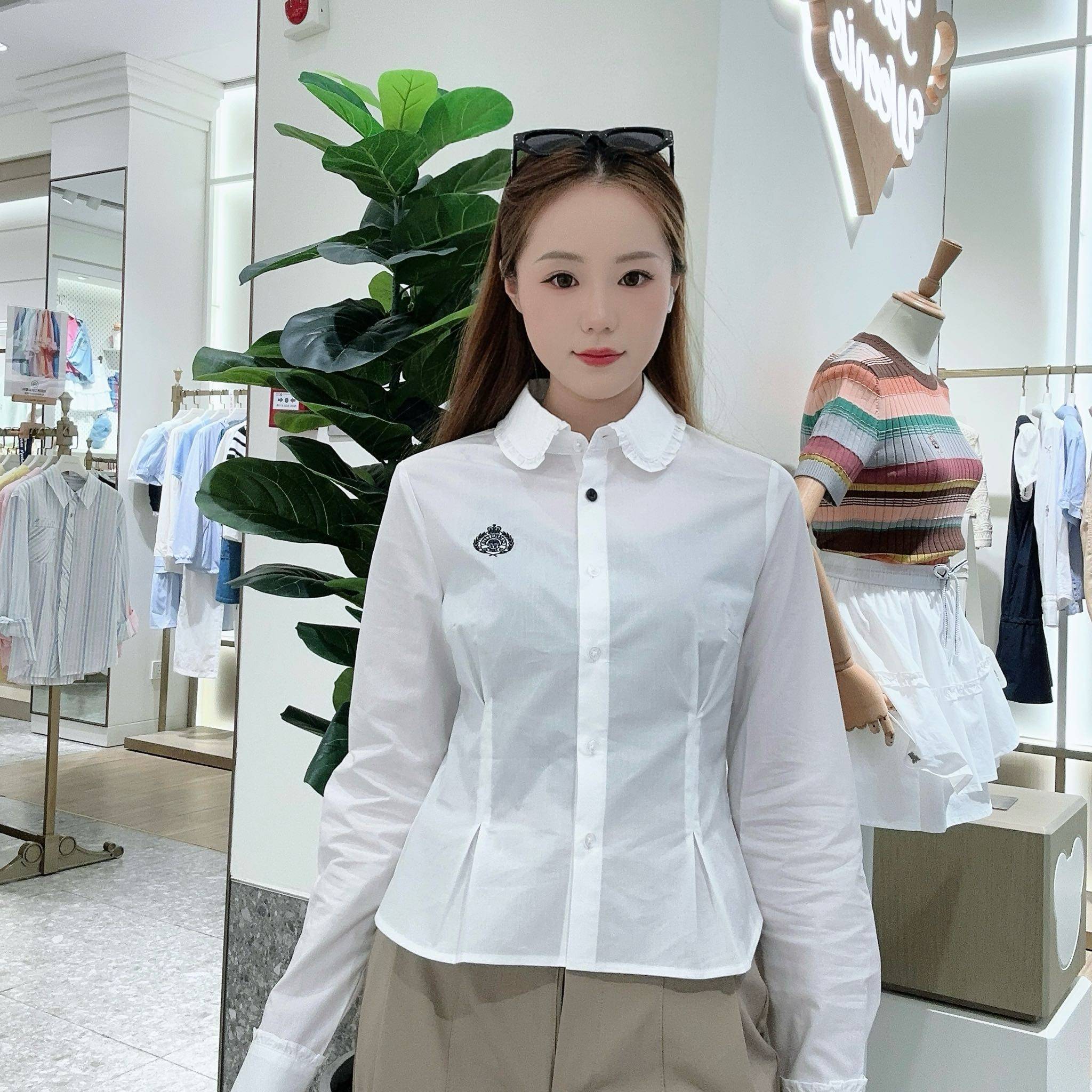 Teenie Weenie小熊女士简约时尚衬衫TTYA253801P