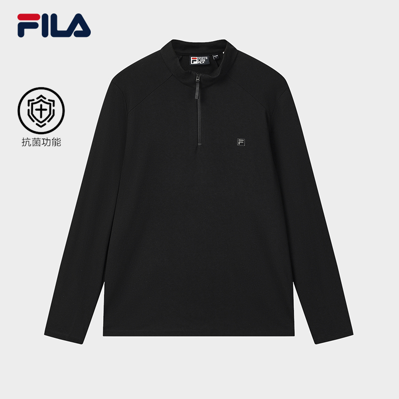 FILA 斐乐官方男子针织长袖衫2025冬季新款半拉炼长TF11M543217F