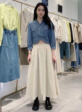 SEIFINI/诗凡黎女士时尚简约松紧腰长裙半裙腰裙3F3240071