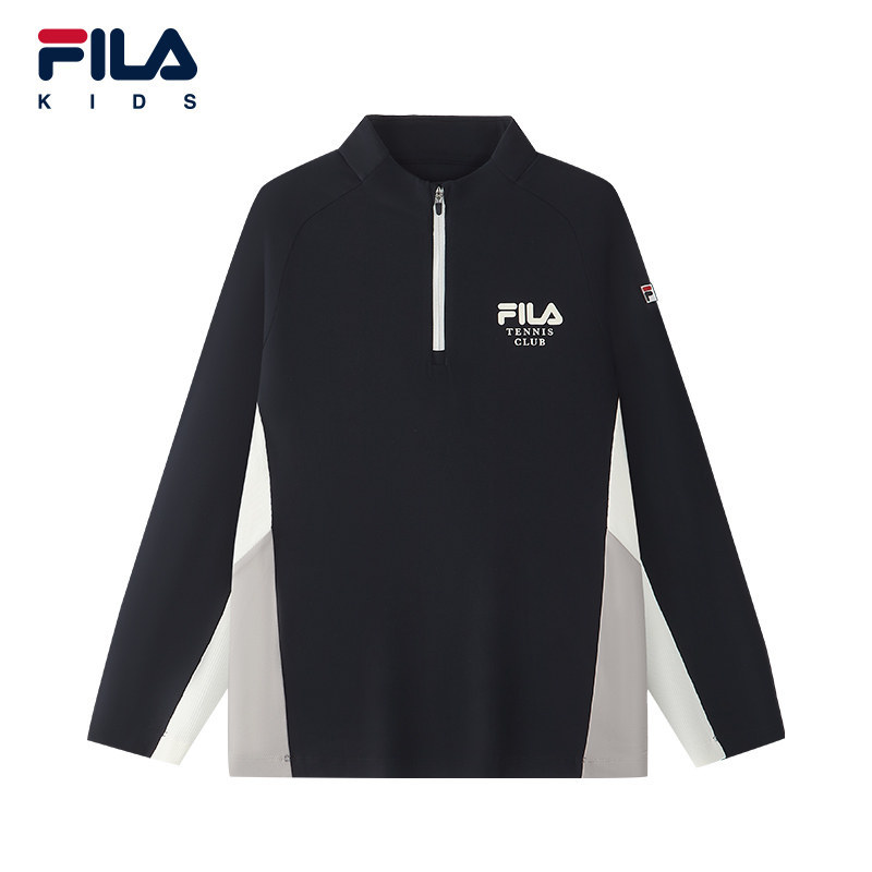 FILA KIDS斐乐童装男大童长袖T恤2026秋季新款上衣K12B633212