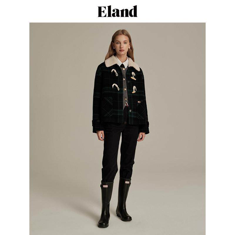 Eland毛呢外套女宽松复古 外套EEJWD4TY09