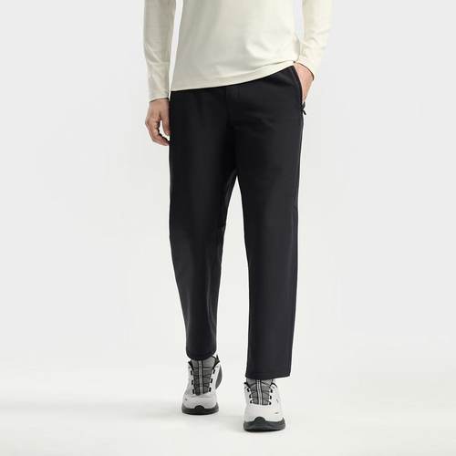 FILA 斐乐男子休闲裤2025年冬季直筒运动加绒微弹裤A11M541810F