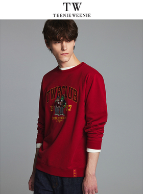 TeenieWeenie小熊男装2024春简约休闲时尚运动卫衣TNMW241101K