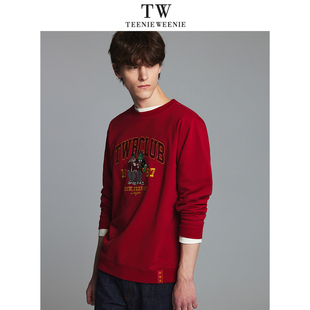 TeenieWeenie小熊男装2024春简约休闲时尚运动卫衣TNMW241101K