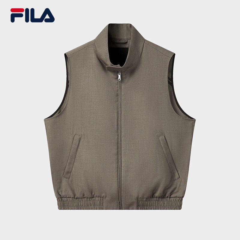 FILA MILANO斐乐女梭织马甲26新款休闲宽松绵羊毛上衣F11W625710F