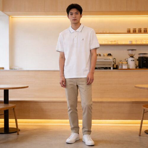 Teenie Weenie男士商务休闲翻领Polo衫夏短袖T恤TNHA26M302A