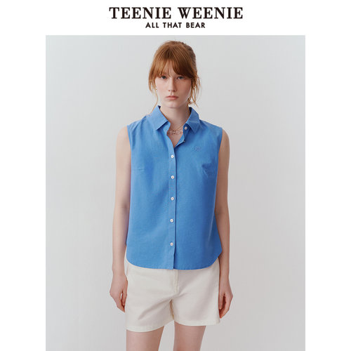 Teenie Weenie女士无袖纯色衬衫TTYA252403E